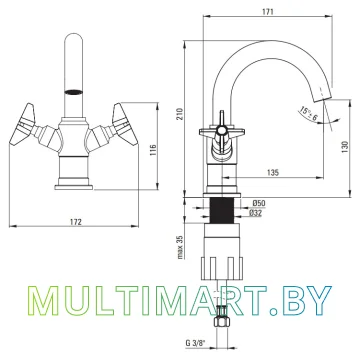 Смеситель Deante Temisto BQT 021D картинка 2